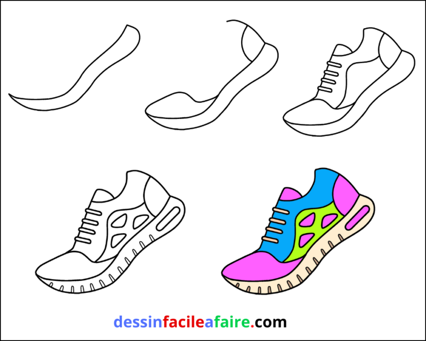 comment dessiner une chaussure - Dessin facile a faire