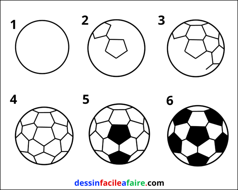 Comment dessiner un Ballon de foot - Dessin facile a faire