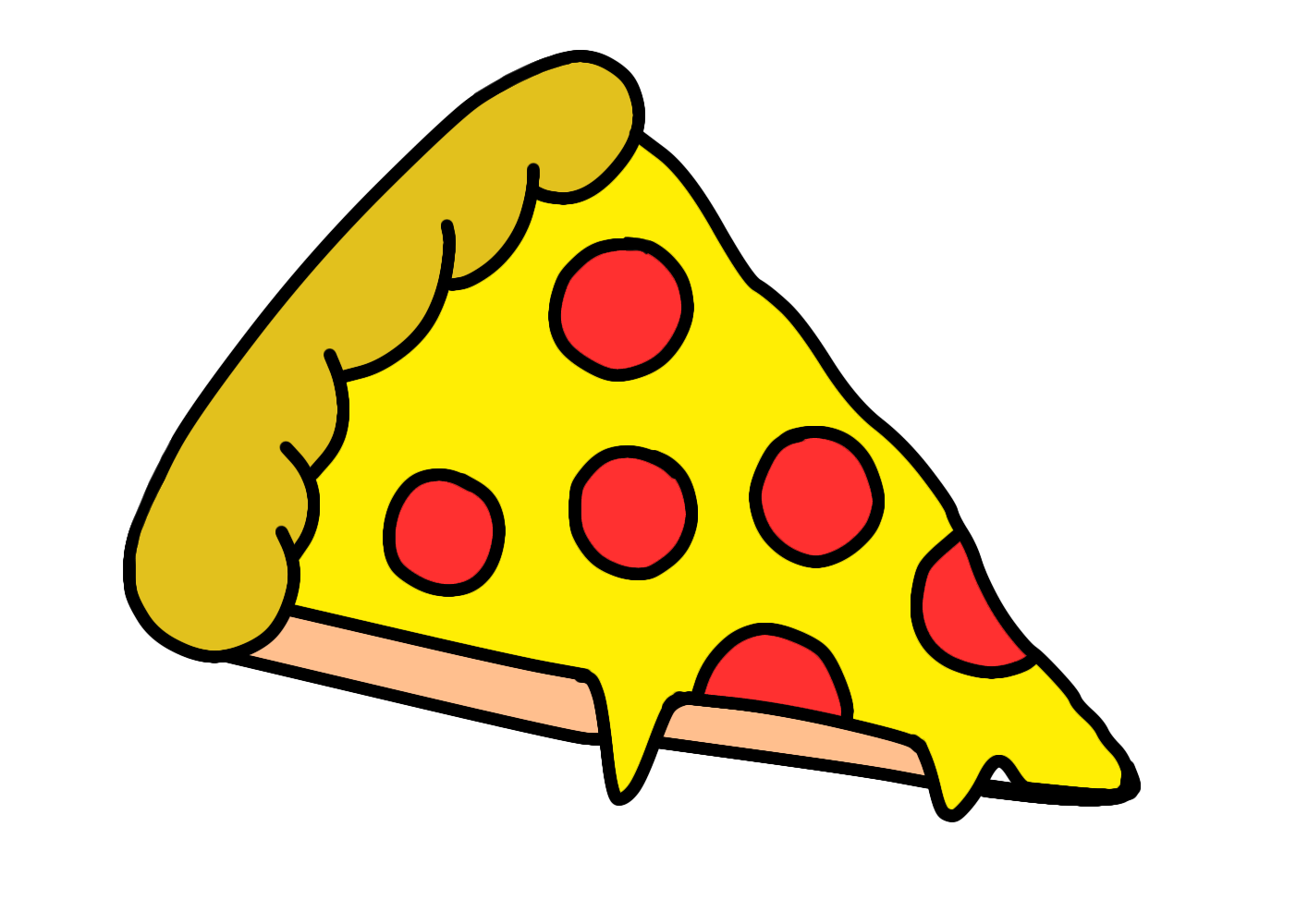 Comment dessiner une pizza facile - Dessin facile a faire